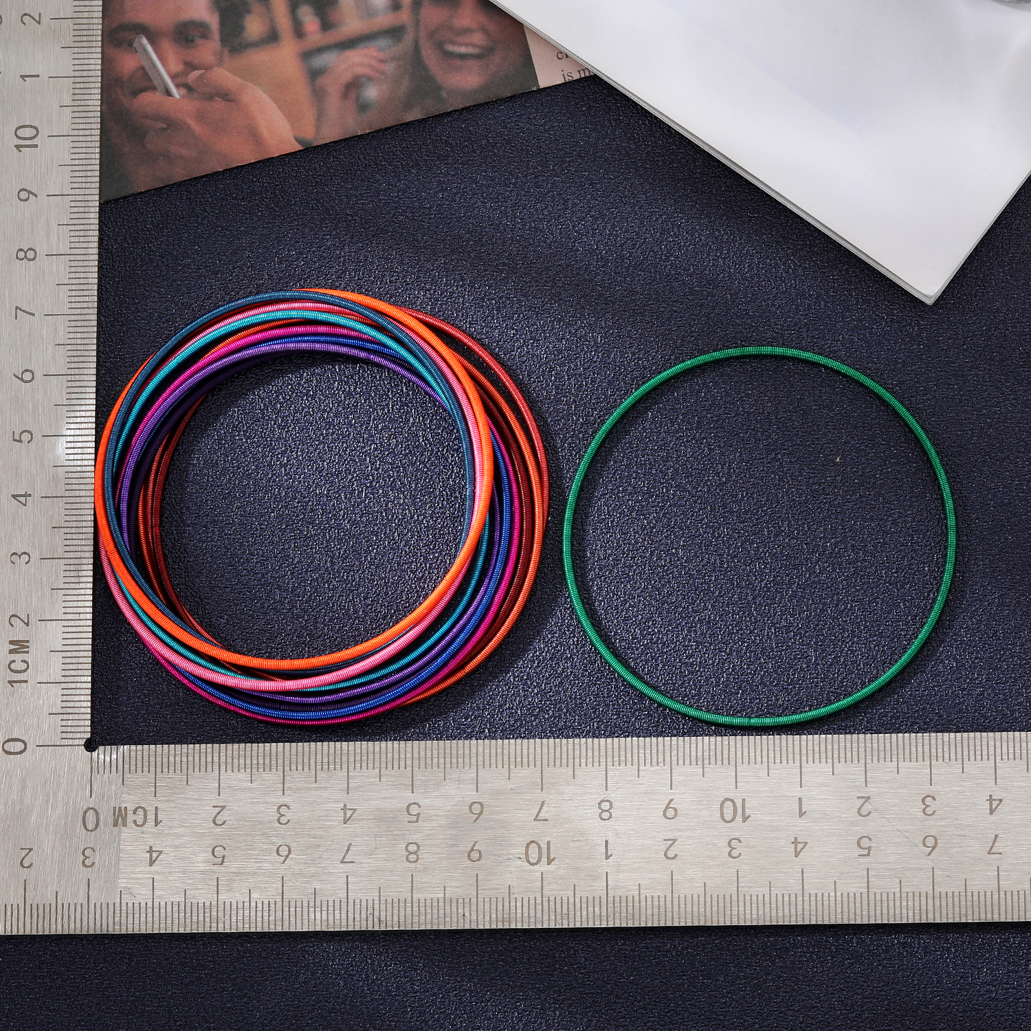 Stainless Steel Spring Bracelet Set Bohemian Style Color Bracelet 12 laps Set