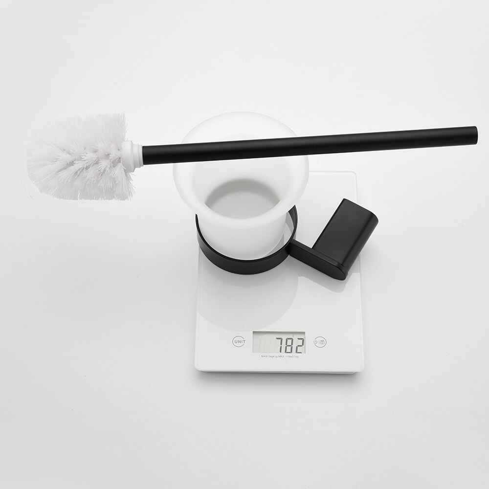 Toilet Brush Holders Stainless Steel Matt Black Toilet Bowl Brush Clean Ceramic Bathroom WC Accessories