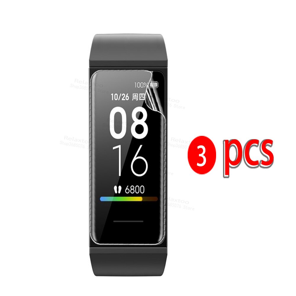 Película protetora de hidrogel para xiaomi mi band 4c, 3-12 unidades, protetor de tela para xiaomi redmi band 4 c, pulseira sem vidro temperado: 3pcs / For MI band 4C