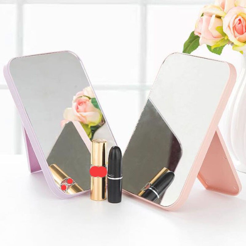 Miroir de maquillage pliant HD rectangulaire Table miroir bureau Simple Dressing Portable vanité maquillage miroir