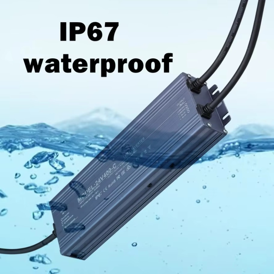 Waterproof Power Supply IP67 IP68 Lighting Transformer AC220V To DC 12V 24V LED Driver 100W 200W 300W 400W 500W Outdoor Adapter