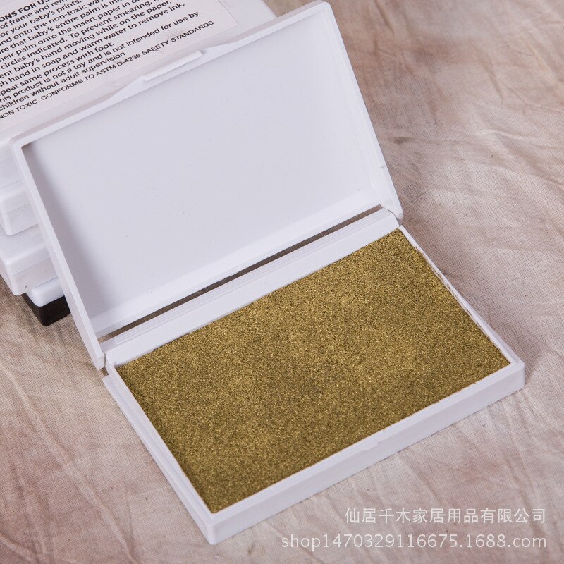 2019 Del Bambino di Modo Tamponi di Inchiostro Kit Non-tossico Handprint Impronta Mess Timbro Pad per I Bambini: Oro