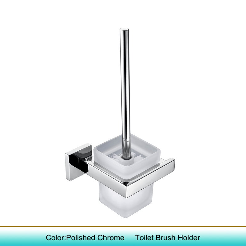 Accesorios de WC cromados pulidos, soporte de papel higiénico, gancho de pared, toallero, colgador de batas, juego de accesorios de baño de acero inoxidable: Verde