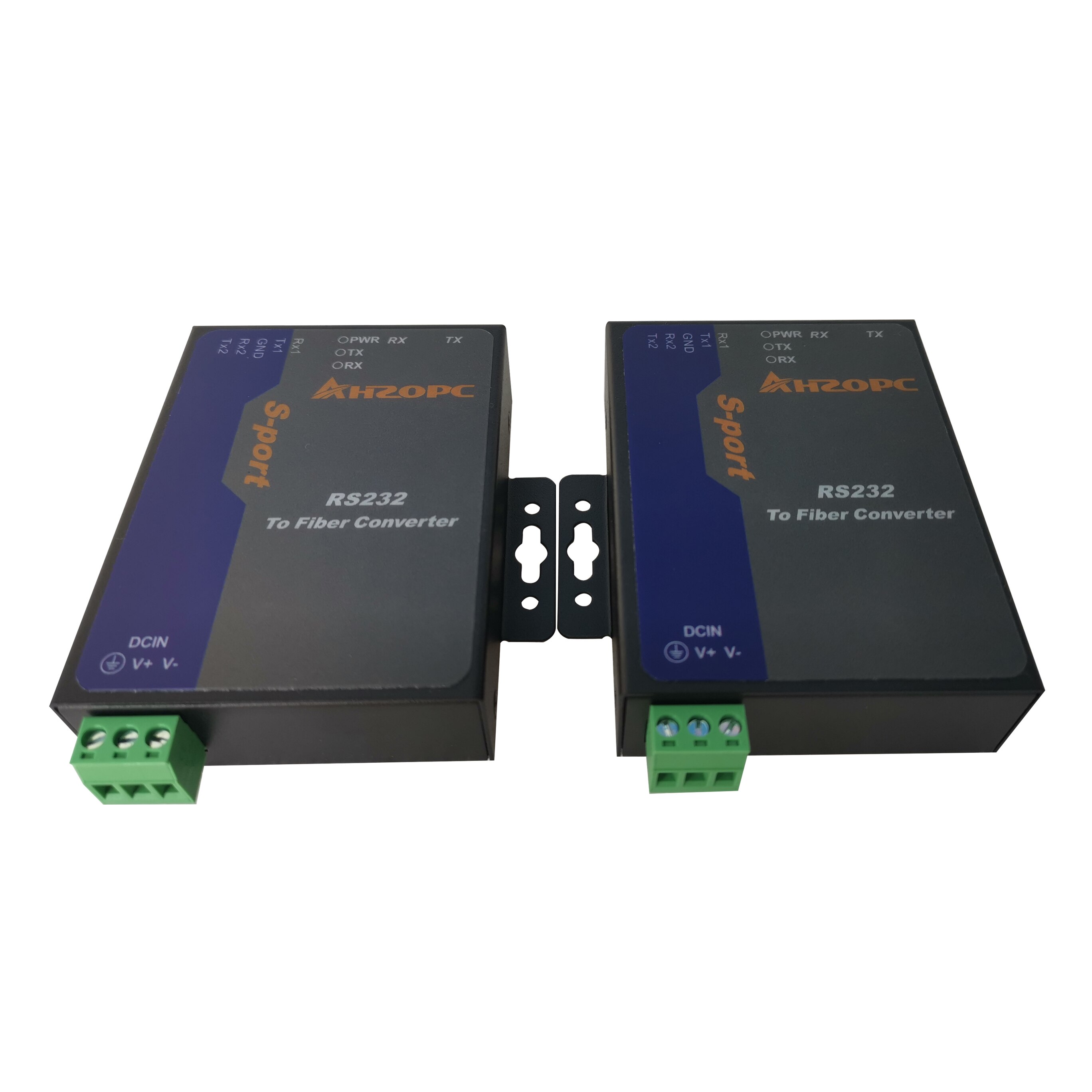 Industrial Grade RS232 Fiber Converter Optical Transceiver Fiber Optical Transceiver 2 Channel RS232 Optical Cat SC Single Fiber