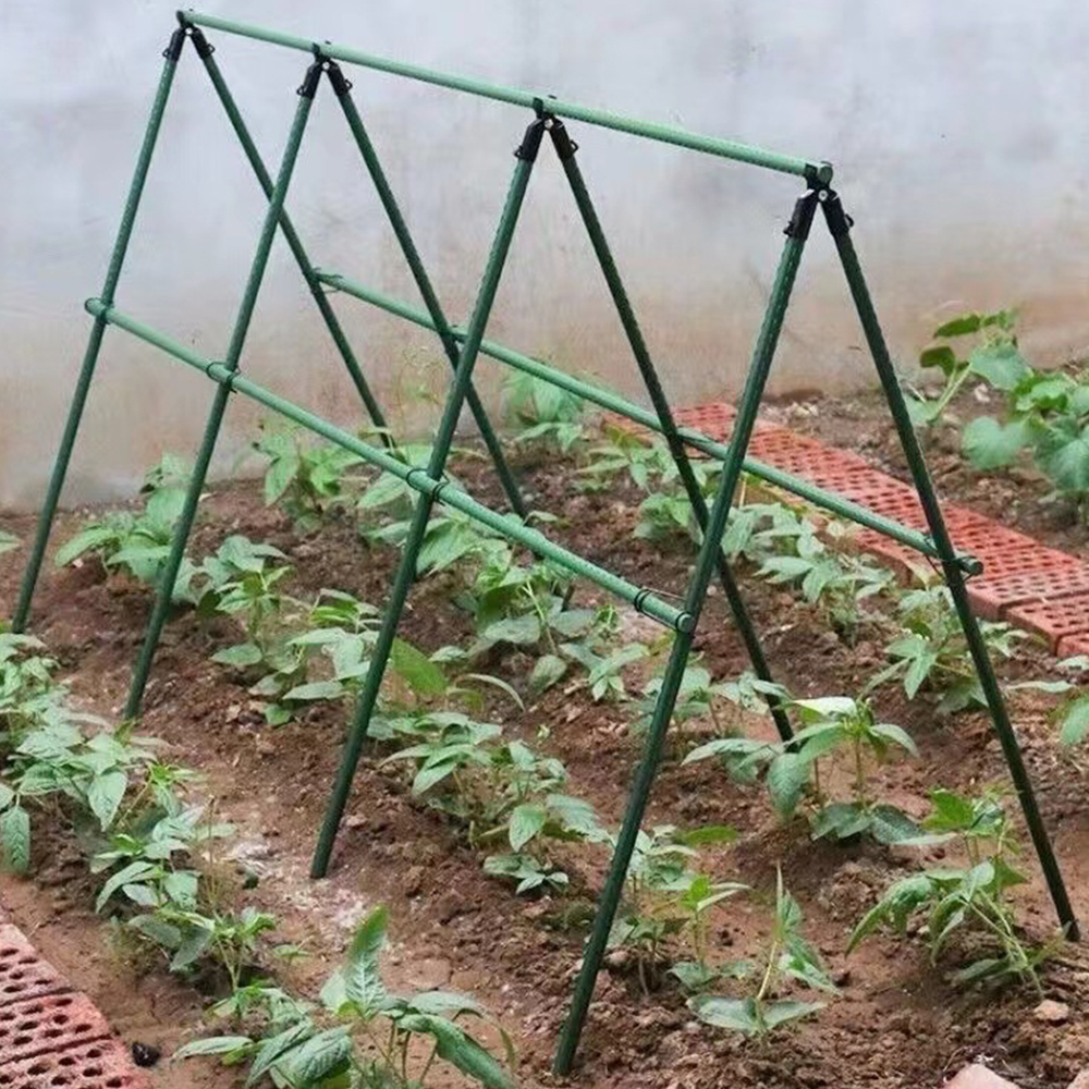 20 stuks tuin kunststof gecoate metalen plant klimpaal ondersteuningsframe, klimpaal aangesloten op de beugel bevestigingsklem Accesso