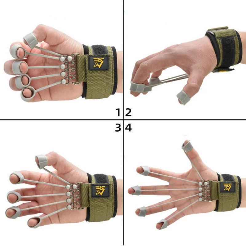 Pinça de mão portátil silicone expansor de dedo aperto de mão treinador de força de pulso exercitador de dedo faixa de resistência fitness