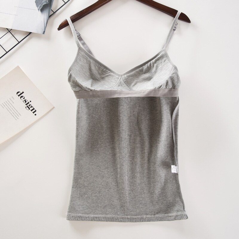 Women Padded Bras Vest Adjustable Strap Camis Vest Ladies Tank Tops