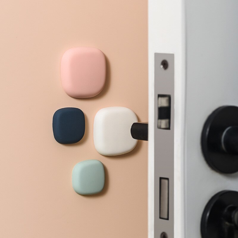 Door Stopper Doorknob Wall Protector Shockproof Crash Pad Stop Silicone Door Handle Stopper For Kitchen Table Crash Mats