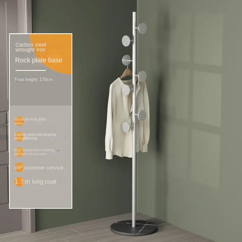 Luxe Kapstok Vloer Staande Kleerhanger 7 Haken Multifunctionele Opberghoed Organizer Handtassen Woonaccessoires Boom Hanger: Sky Blue