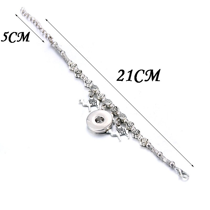 Nuovo Scatto Gioielli forma di Pesce di pesce Che Borda Ciondolo braccialetto di Perline Fit 20 MILLIMETRI 18 MILLIMETRI Snap Bottoni Gioielli Scatta In Metallo braccialetto