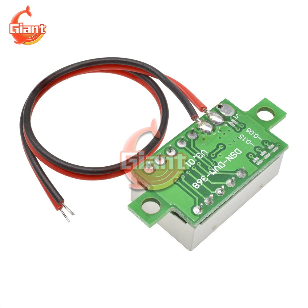 Mini Digital Voltmeter 0.36 inch Voltage Tester Meter 0.36&#39;&#39; DC 4-30V 3 Digit LED Display Adjustment Voltmeter Red Blue Panel