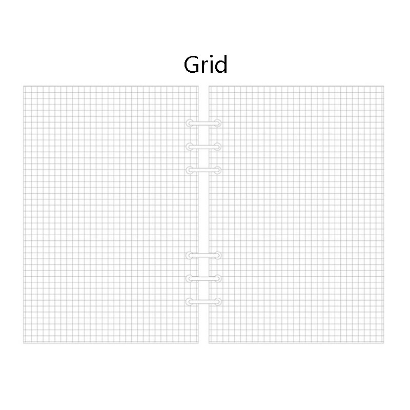 6 Holes Binder Notebook A5 A6 Inner Page Refill Papers Line Grid Dots To Do List Daily Weekly Monthly Planner Book Inside Paper
