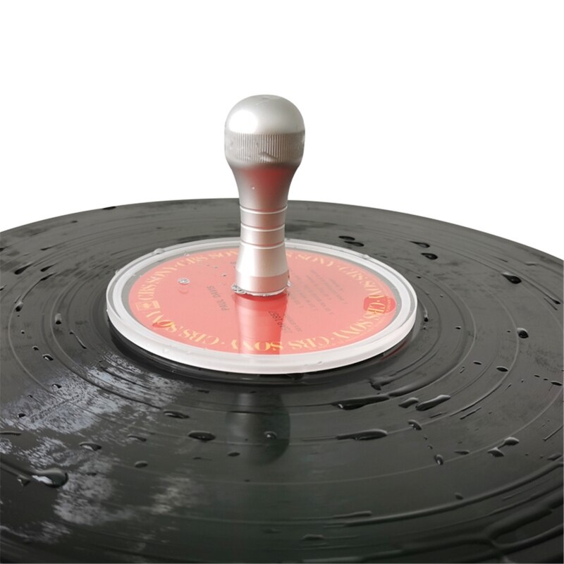 LP-Abrazadera para limpiador de discos de vinilo, mango de aluminio, Protector de etiquetas de registro, herramienta de limpieza acrílica impermeable