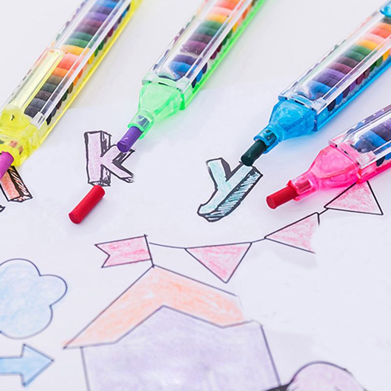 2 pièces peinture dessin Crayon stylo 20 couleurs enfants bricolage Graffiti Crayon enfants Art fournitures peinture outil jouet éducatif