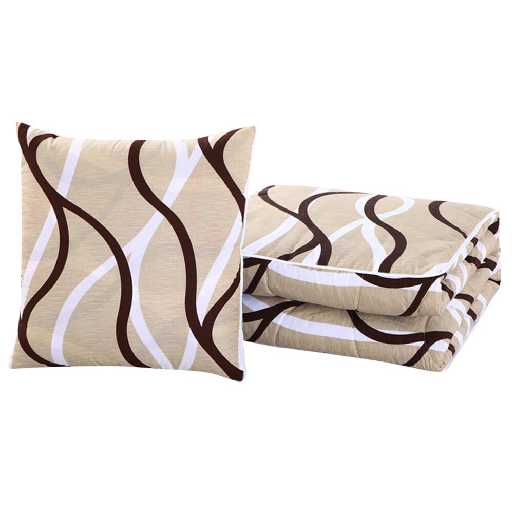 2 in 1 slaapdeken zachte comfortabele opvouwbare deken kussen quilt met rugkussen huisdecoratie bj: 3