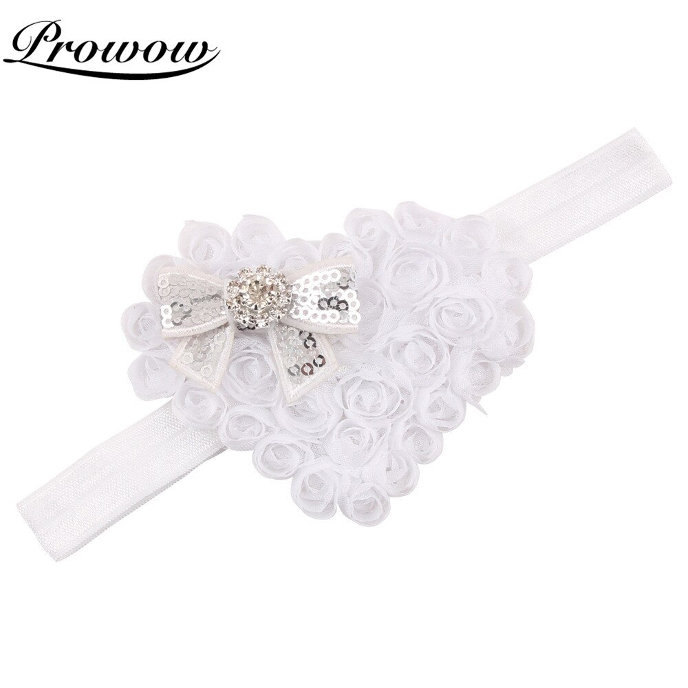 ABDO Small Flowers Elastic Baby Headband For Girls Love Valentine's Day Costume Baby Hair Accessories Girl Hairband