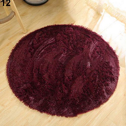 Tapis de Yoga rond en peluche solide et antidérapant, 40x40cm, pour la salle de bain et la chambre à coucher, décor de maison: 12