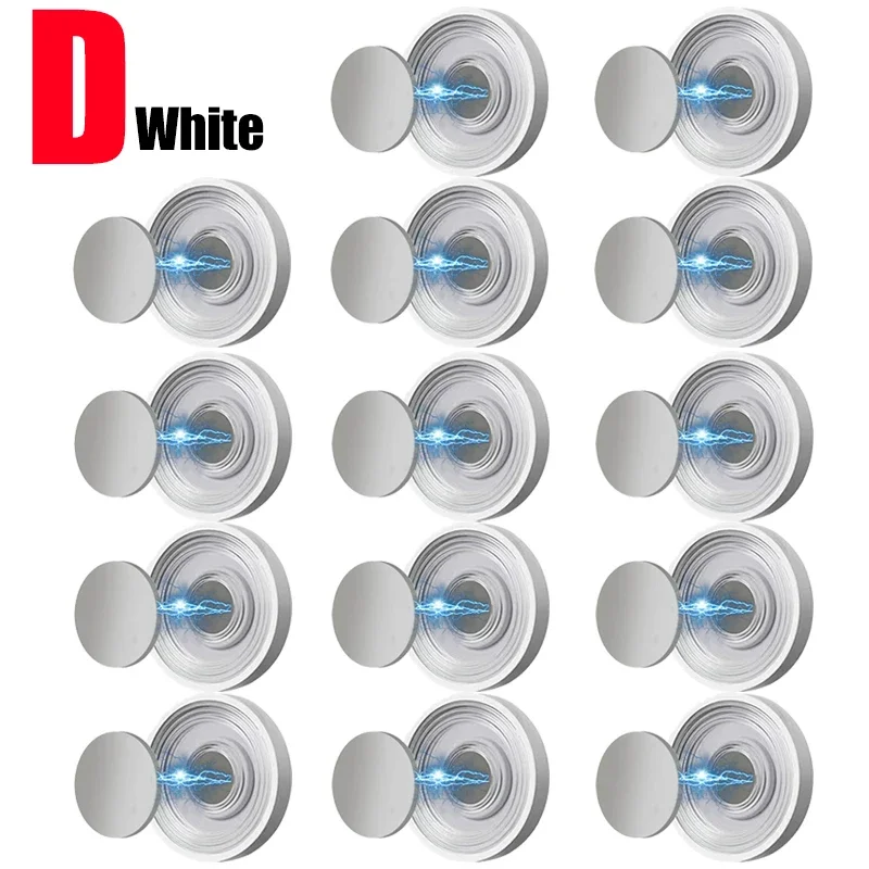 Sterke magnetiske kroker, magnetholder mot tap, oppbevaringskroker for fjernkontroll, veggmontert kjøleskapsklistremerke, krok til hjemmeorganisering: L / Lys gul