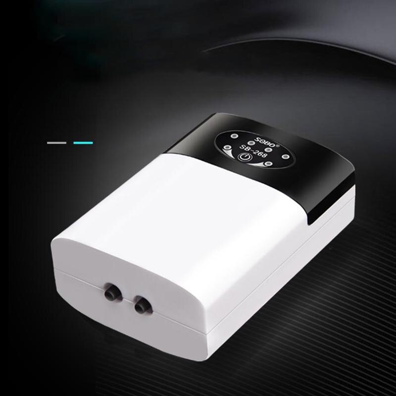 Zuurstof Pomp Compressor Voor Aquarium 8800Mah Aquarium Accessoires Uitlaat Draagbare Ultra Stille Power Luchtpomp