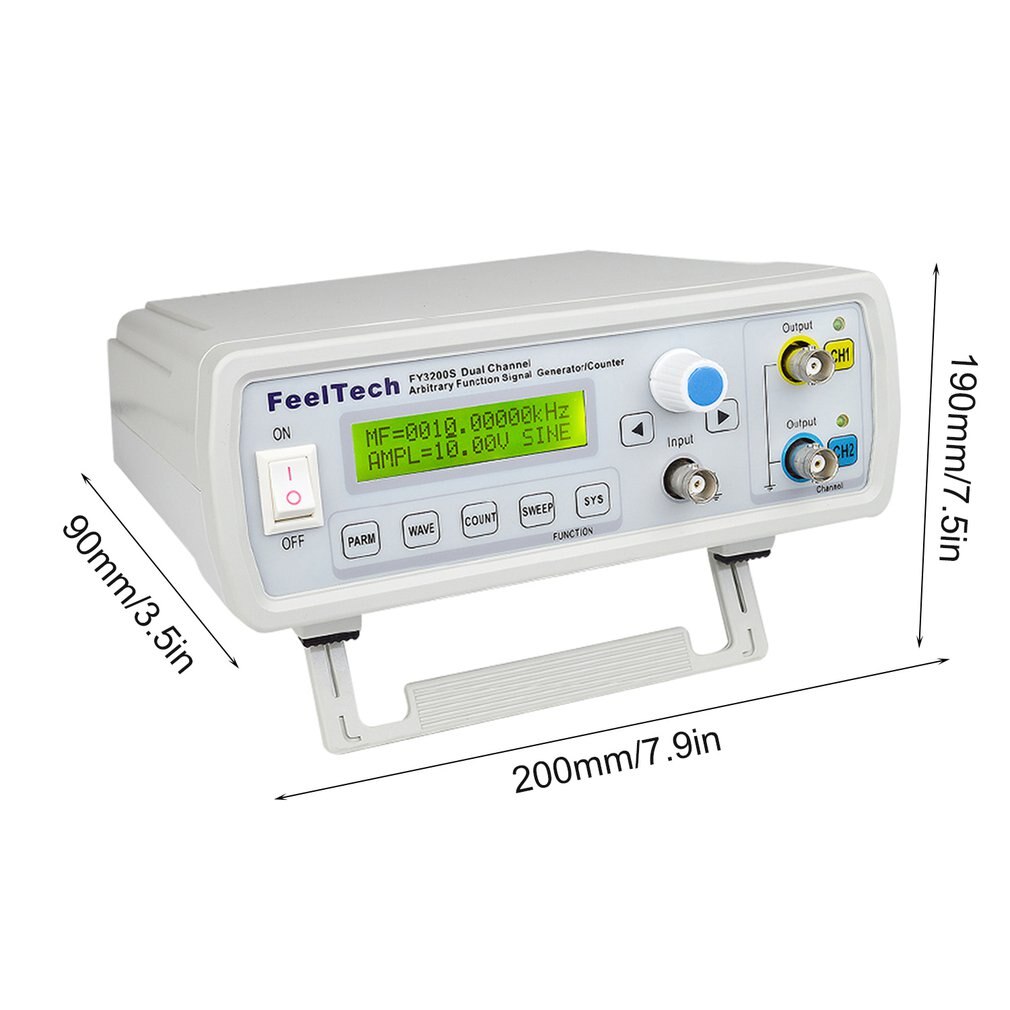 FellTech FY3200S 6MHZ DDS numérique double canal fonction générateur de Source de Signal forme d'onde arbitraire/compteur de fréquence d'impulsion ue