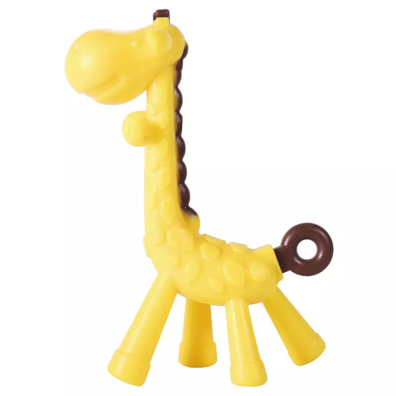 Naissance Baby Giraffe zahn kleber Baby ausbildung zu beißen sterben weichen silikon spielzeug zähne schleifen Stock