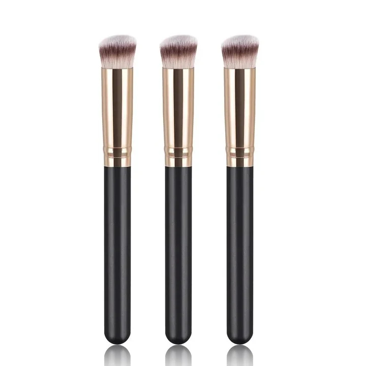 Pincel corretivo de base premium contorno blush pincéis impecável sob os olhos denso pincel de maquiagem facial para mistura: Vermelho