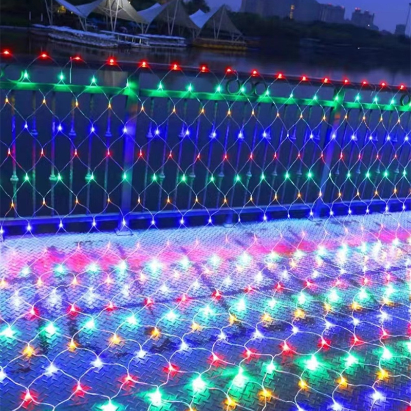 4mx6m 2mx3m 2mX2m girlandy świąteczne girlanda żarówkowa doprowadziło świąteczne lampki sieciowe wróżka Boże Narodzenie impreza ogród dekoracje ślubne kurtyna świetlna: zmienny / 0-5 w