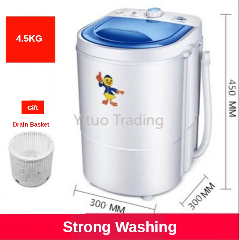 Household Drainage Small Washing Machine Top-opening Mini Baby Diaper Washing and Washing Machine ABS+High Temperature Motor