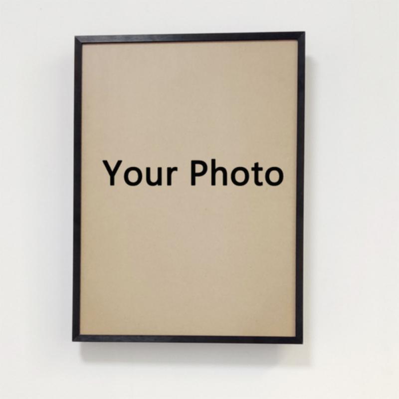 Aluminium Metalen Foto Frame Wandmontage Fotolijst Muur Opknoping Met Plastic Glazen Voor Poster Frame 20X30Cm 30X40Cm 40x60cm: black 40x60cm