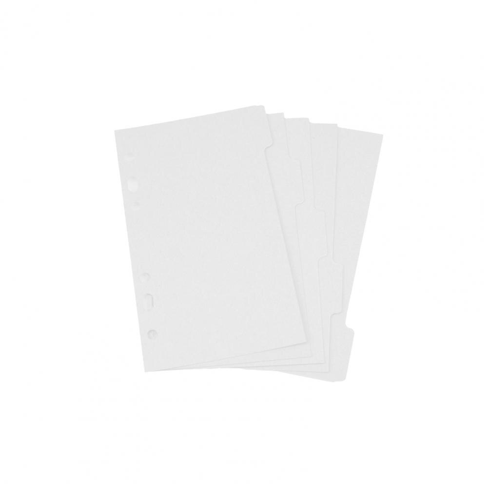 Duże 5 szt. Trwałe notatki na książki dzielniki na przedmioty przekładki na segregatory papierowe trwałe robić biura:  biały S