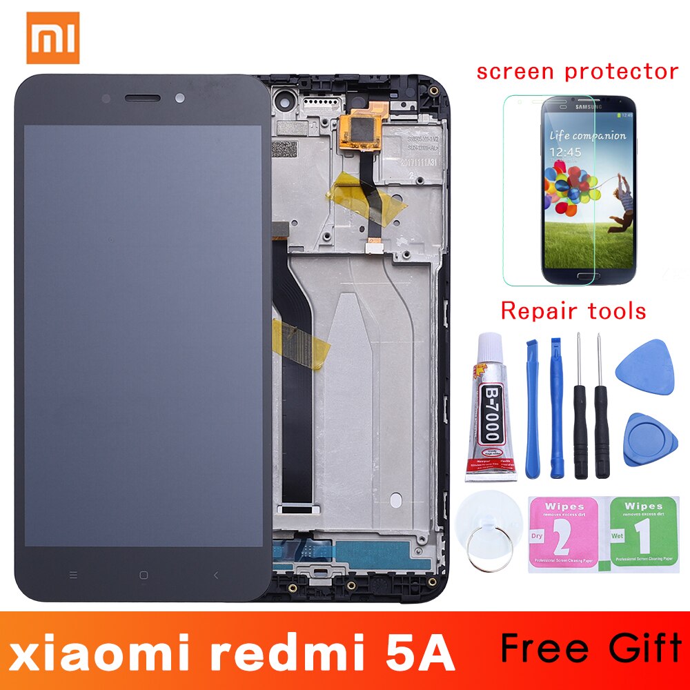 Pantalla Original de 5,0 pulgadas para Xiaomi Redmi 5A, Digitalizador de pantalla táctil LCD con marco de repuesto, 5 A