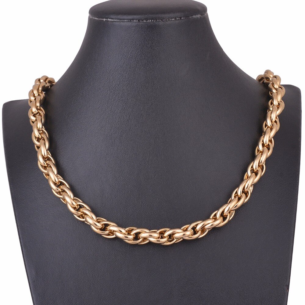 Collar de cuerda pesada para hombre, 1 unidad, 9mm de ancho, 22 "de largo, de acero inoxidable 316L, joyería punk