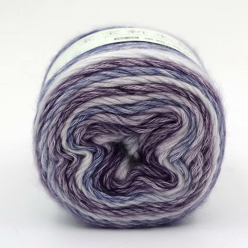 280m Cake Yarn DIY Woven Cotton Long Segment Dye Rendering Gradient Rainbow Crochet Thread 100g Handmade Stuff: 61