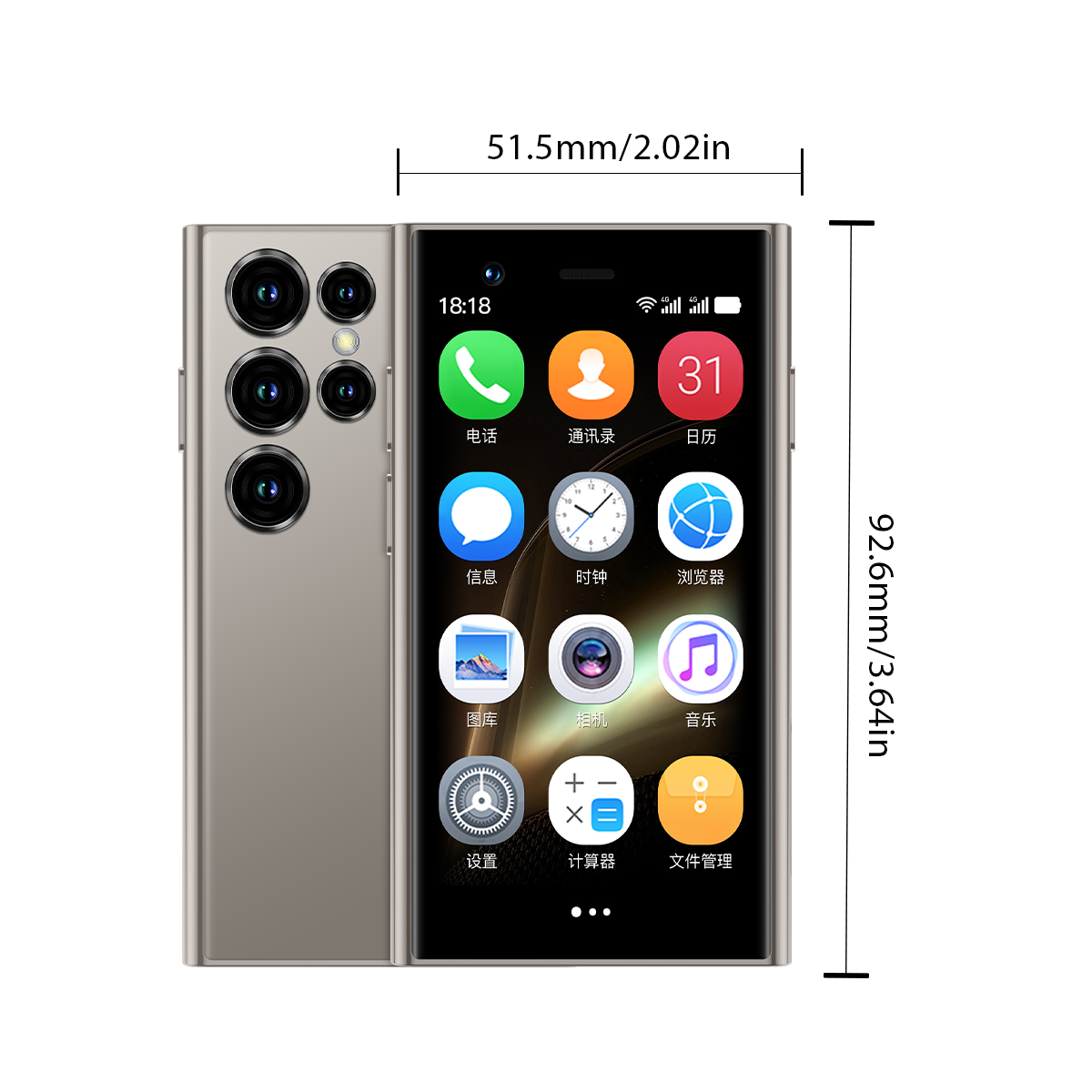 Smartphone de pantalla pequeña de 3 pulgadas 3G All-netcom Dual SIM Dual Standby admite posicionamiento de cuerpo pequeño puede surfar Internet