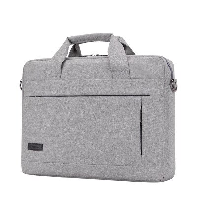 SHUJIN Grote Capaciteit Laptop Handtas Voor Mannen Vrouwen Reizen Aktetas Bussiness Notebook Tassen 14 15 Inch Macbook Pro PC: light grey 15inch