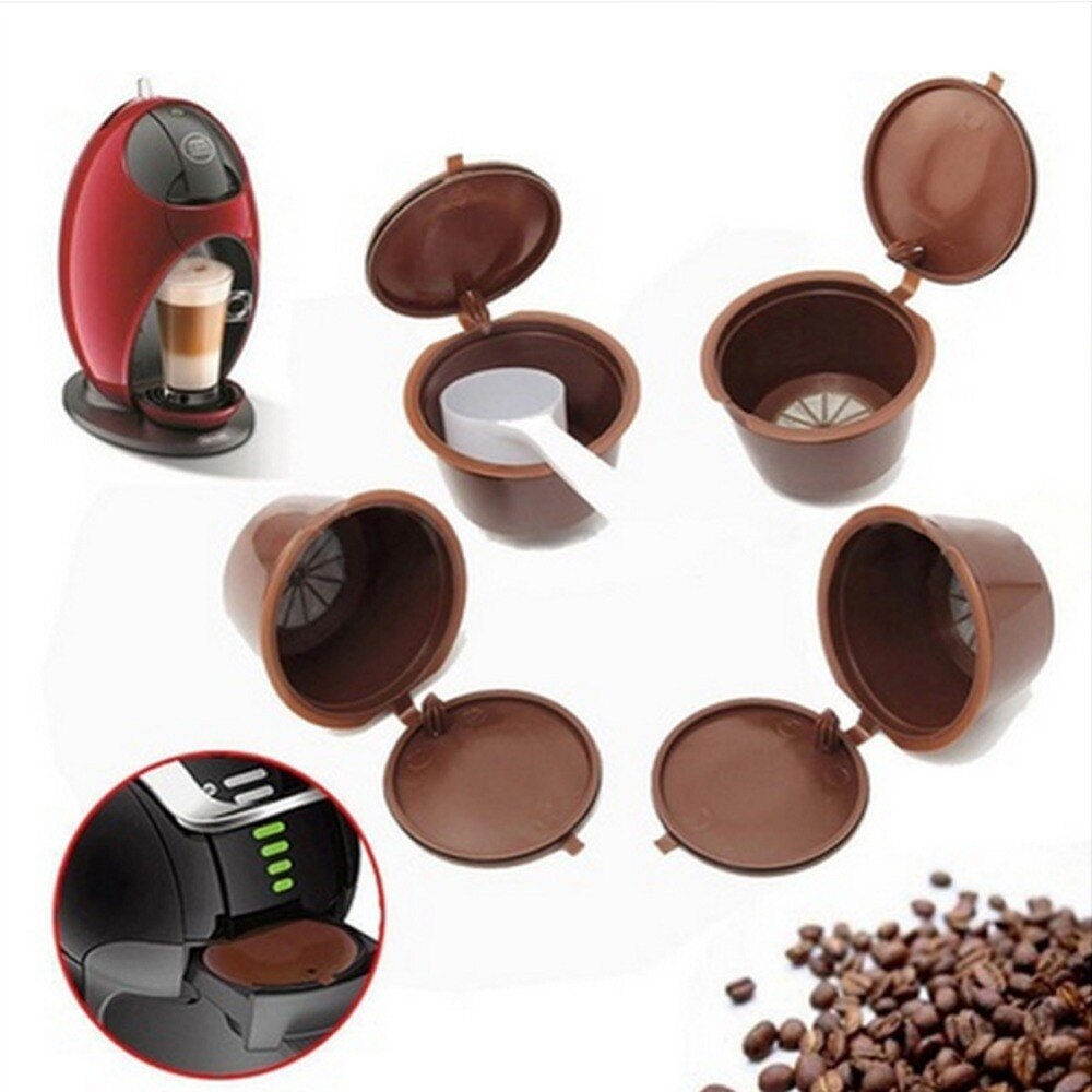 6pcs/pack use 150times Dolce Gusto Coffee Capsule Plastic Capsule Refillable Reusable Compatible with Nescafe Dolce Gusto refill