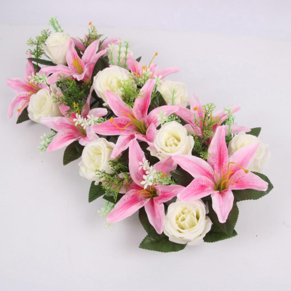 42cm Artificial Flowers Chic Shape DIY Artificial Rose Flowers Garden Fence Wedding Home Decoration Garland Table Decor Flower