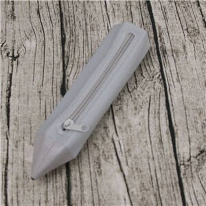 pencil shape Large Zipper Pencil Case Pen Holder Pouch School Stationery Phone Bag Storage Cosmetic rubber: 2
