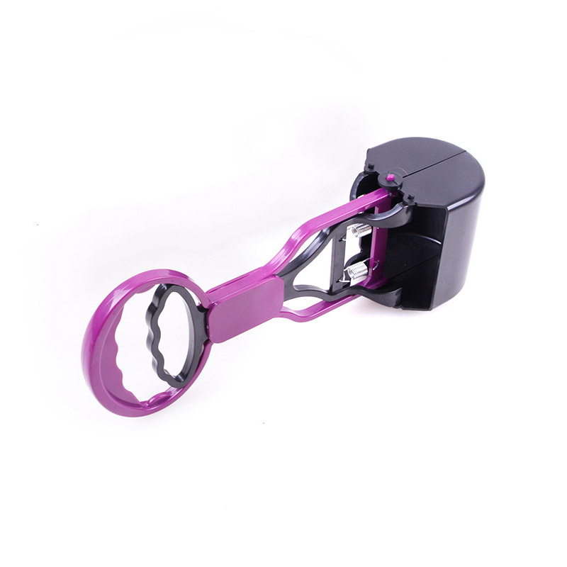 Ramasse-crottes pour chien, pelle à déjections canines, manche long, robuste, géante, pour déjections canines, outils de nettoyage sanitaire: Violet