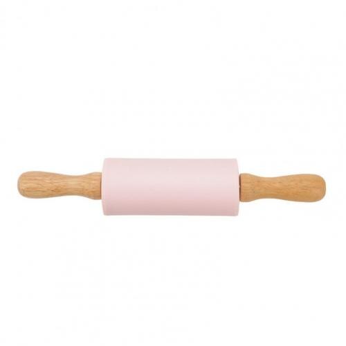 Modern Baking Roller Silicone Dough Roller Non-stick Widely Application Noodle Biscuit Rolling Pin: Pink