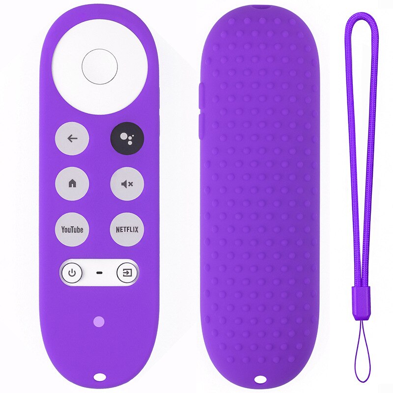 Fernbedienung Abdeckungen Silikon Fall Für Chrome Mit Google TV Stimme Fernbedienung Anti-Verloren Silikon Fall Stoßfest Schützen: 09 purple