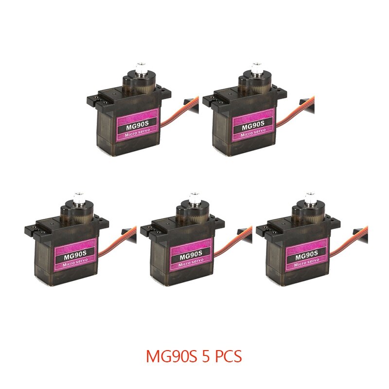 4/5/10/20PCS MG90S Metall Getriebe RC Micro Servo 13,4g Motor Für ZOHD Volantex flugzeug Für RC Hubschrauber Auto Boot Modell Spielzeug Control: 5PCS