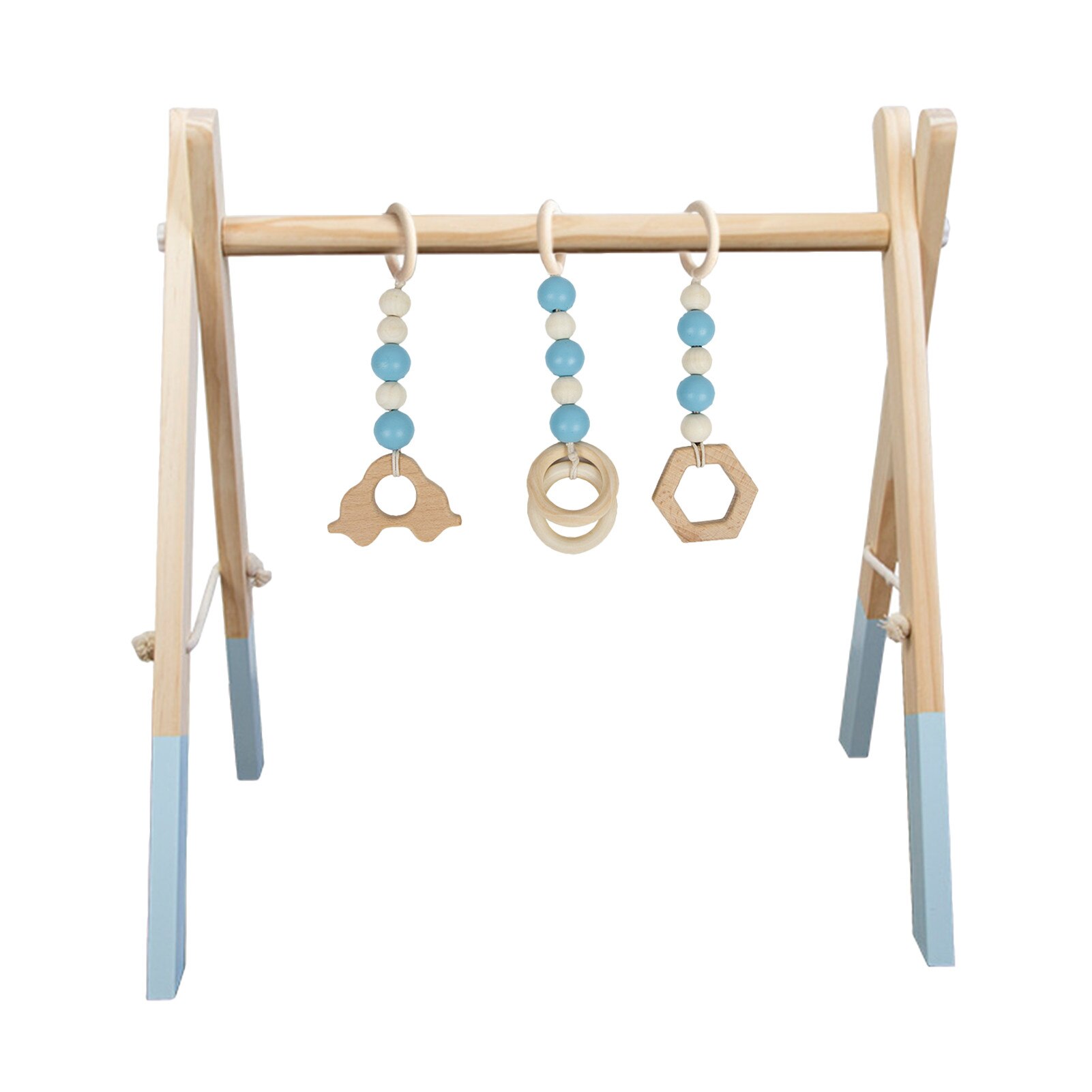 Baby Spel Gym Opvouwbare Draagbare Fitnessapparatuur Voor Kinderen Brinquedos Waldorf Chupeta Banaan Mordedor Mordedores: Blue