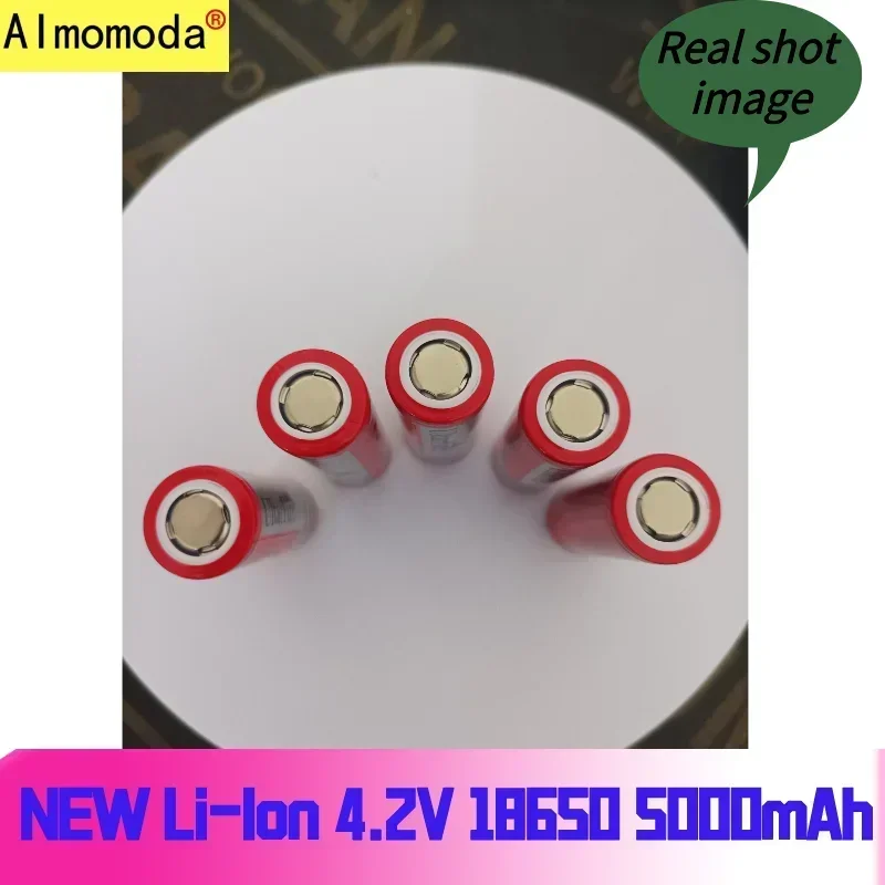 Authentic 18650 lithium 5000mAh rechargeable 4.2V large capacity imported battery, durable and free of screwdriver