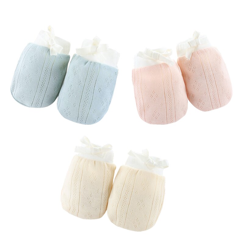 Anti rayure coton bébé gants -né doux gants Protection visage bébé moufles gant infantile accessoires garde main chaussette