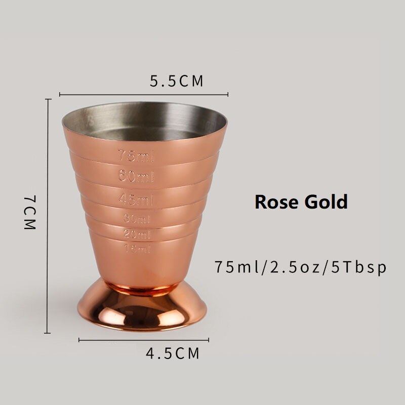 Baari cocktail jigger kolme vaakaa kahvin mittaus jigger magic jigger ruostumaton teräs mitta jigger baari työkalu: Ruusukulta