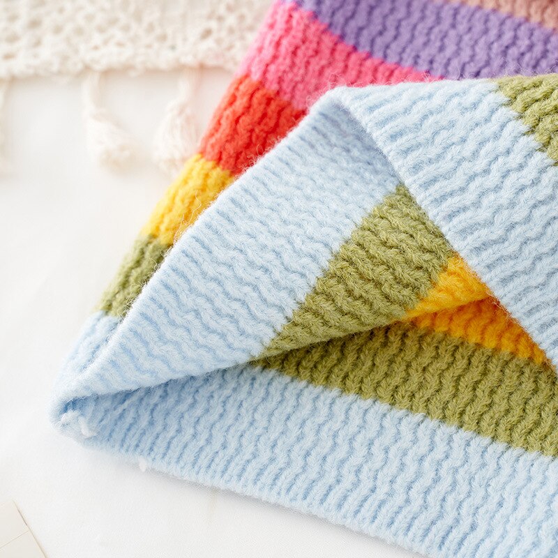 Småbørn børn baby piger regnbue kirsebær sweater sød lille slynge strikket vest piger efterårs kostumer børn outwear vest 1-9y