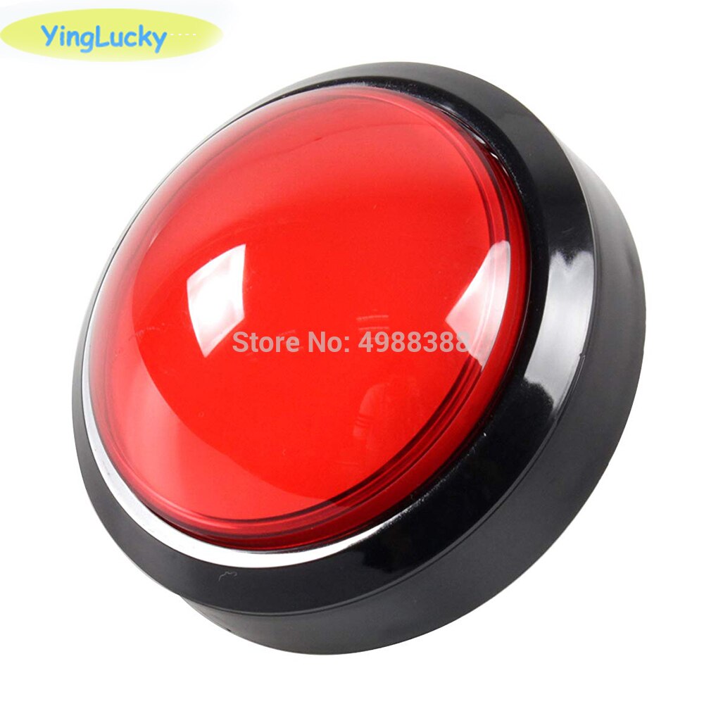 5 pcs 100mm Push Button Arcade Button Start LED button Led Micro Switch Momentary Illuminated 12v Power Button Switch: Red