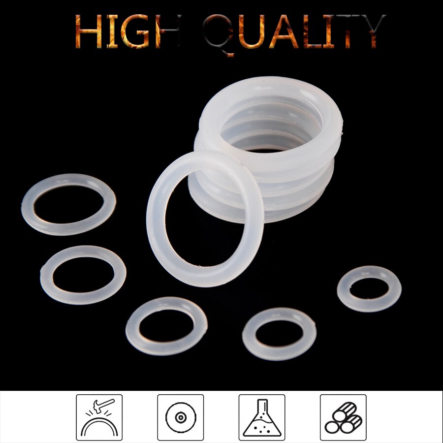20Pcs Vmq Siliconen Rubber Afdichting O-Ring Vervanging Wit Afdichting O Ringen Pakking Washer Od 6Mm-30Mm Cs 2.4Mm Diy Accessoires S120