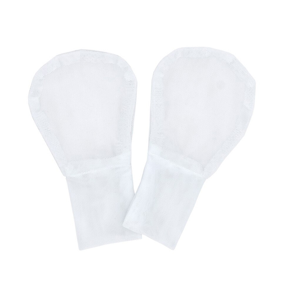 neueste unisex Junge Mädchen Neugeborenen Keine Gittergewebe Fäustlinge Ekzeme Handschuhe Baby Handschuhe Baby Gittergewebe Handschuhe: Weiß
